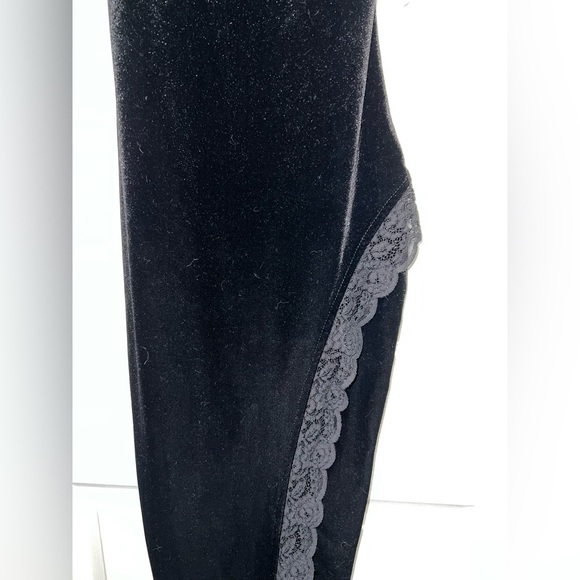 🖤 LULUS Alluring Affection Black Velvet Lace Cowl Neck Midi Dress; Size XS - Picture 10 of 14